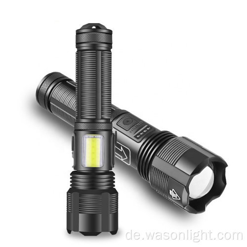 Bestseller High Lumens Handy Compact Outdoor Waterfof USB-C wiederaufladbare Taschenlampe 5 Modi Handheld XHP50 Torch